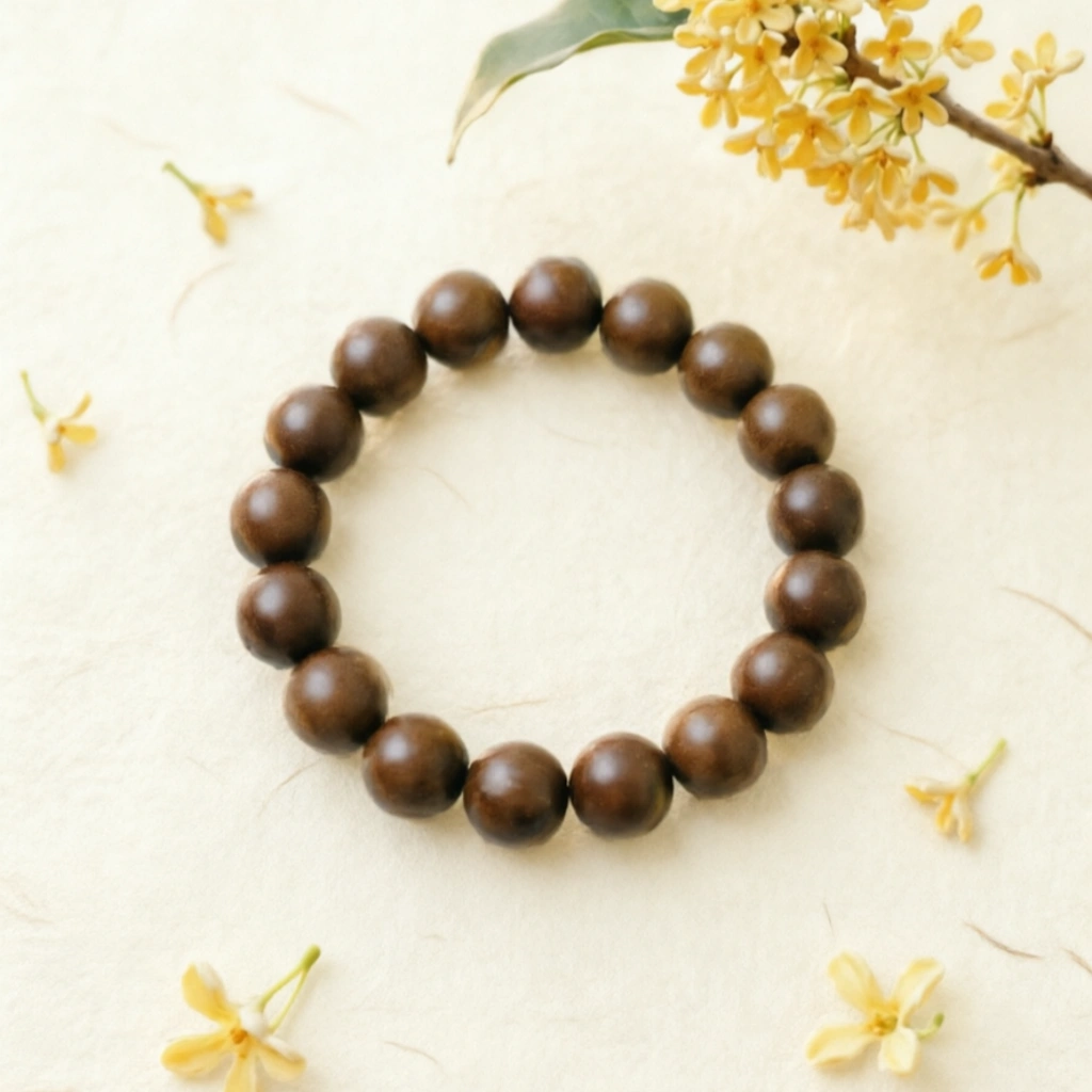 Oriavue Handmade Osmanthus Herbal Incense Bead Bracelet-02